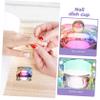 Decorative Glass Nail Dish with Lids, 2 Piece Mixing Cup view 3