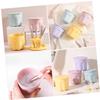 FRCOLOR 2sets Makeup Brush Cleaning Tool Rinsing Bowl Brush Cleaner Silicone Mat Drying Rack for Vanity view 3
