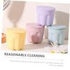 FRCOLOR 2sets Makeup Brush Cleaning Tool Rinsing Bowl Brush Cleaner Silicone Mat Drying Rack for Vanity view 4