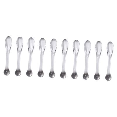 BIUDECO 10pcs Makeup Spatula Transparent Eye Cream Applicators for Skincare Facial Creams Safe Material Smooth Texture Easy to Clean