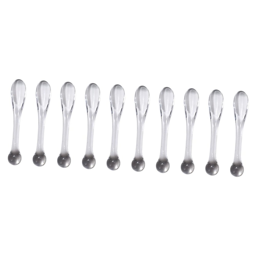 BIUDECO 10pcs Makeup Spatula Transparent Eye Cream Applicators for Skincare Facial Creams Safe Material Smooth Texture Easy to Clean