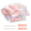 40 Pack Mini Nail File Disposable Manicure Kit Individually Package with Wooden Cuticle Pusher Sticks Press on Nail Art Tool Prep Kit Pedicure Cleaner Tools for Home view 1