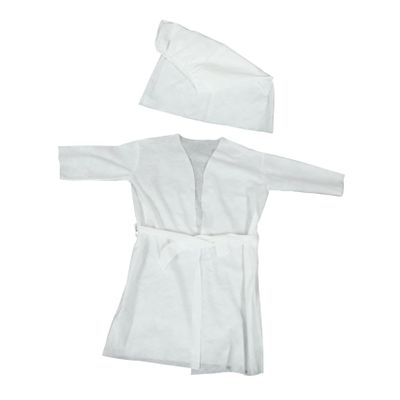 WHAMVOX 2pcs Disposable Cotton Bathrobe for Travel Spa Thick Portable Shower Wear Comfortable Bathing Clothing for Men and Women