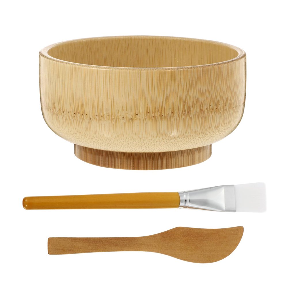 BIUDECO 1set Portable Mask Making Bowl Brush Skin Care Includes Mixing Bowl Spatula and Brush for Home Use and Travel