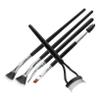 Baluue 5pcs Scalloped Lash Brush Eyebrow Brush Eyelash Extension Fan Mascara Fan Shaped Eye Shadow Applicator Sticks Lash Applicator Tool Makeup view 1