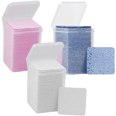 HAPINARY 200pieces Glue Pads for Eyelash Extensions Cotton Cleaning for Salon Use Compact Portable Safe for and Lashes for Home and