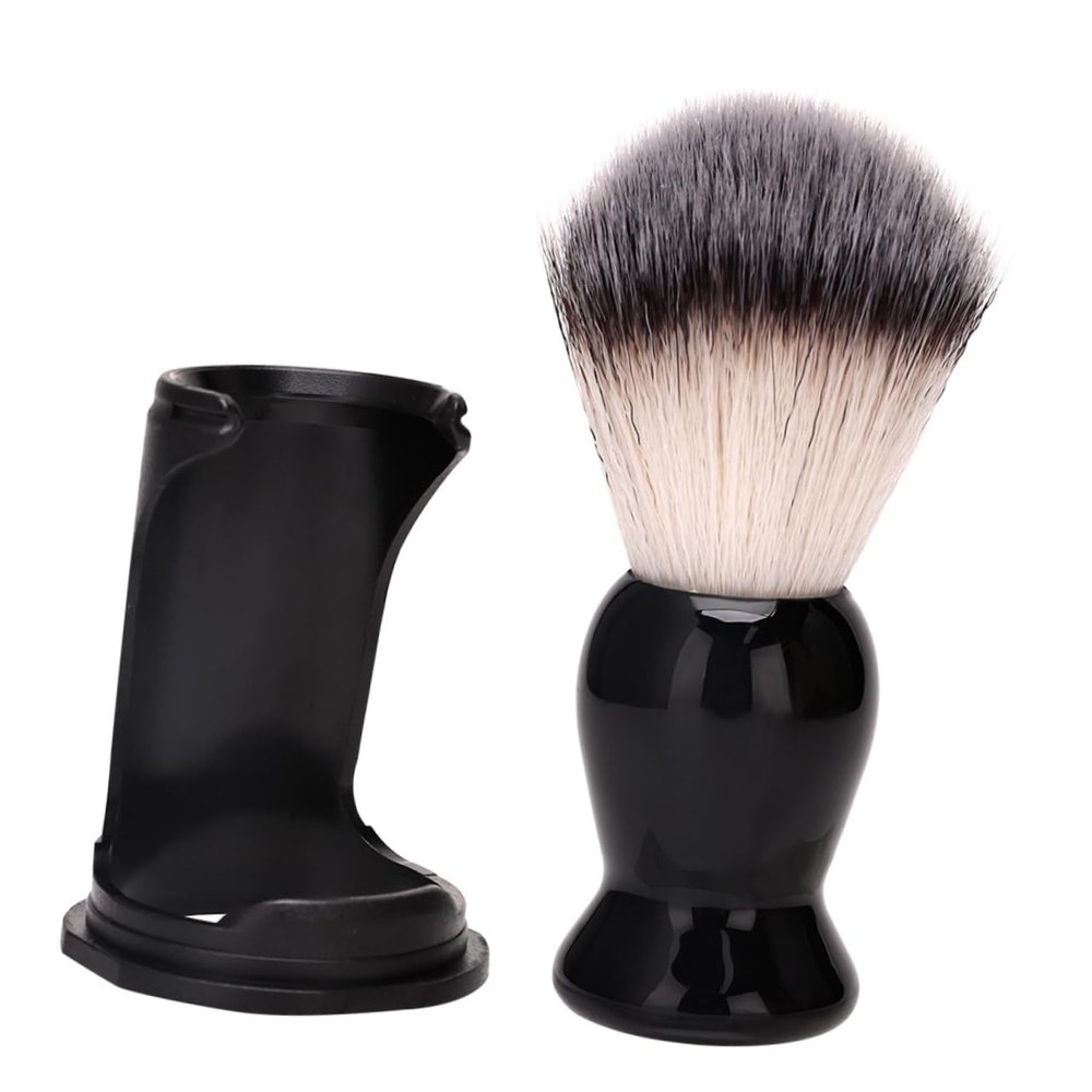 FRCOLOR 1set Beard Grooming Brush with Stand Soft Bristles for Comfortable Shaving Material Stylish Design for Men Grooming Routine
