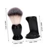 FRCOLOR 1set Beard Grooming Brush with Stand Soft Bristles for Comfortable Shaving Material Stylish Design for Men Grooming Routine view 2