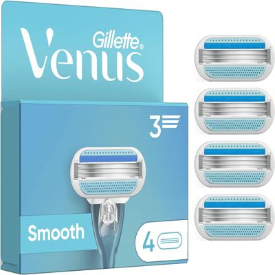 Gillette Venus Smooth Women's Razor Blades (Pack of 4)