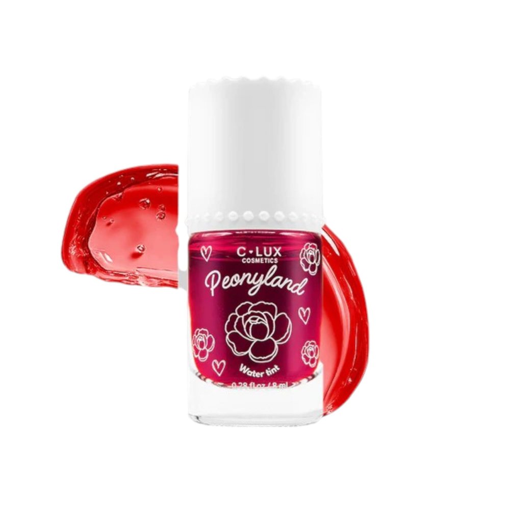 C-LUX Peonyland Water Tint Cosmetics  2-in-1 Lip and Cheek Stain, Lightweight, Hydrating, Long-Lasting, Waterproof, Kiss-Proof, Paraben-Free  Berry Divine (Rich Berry Shade)