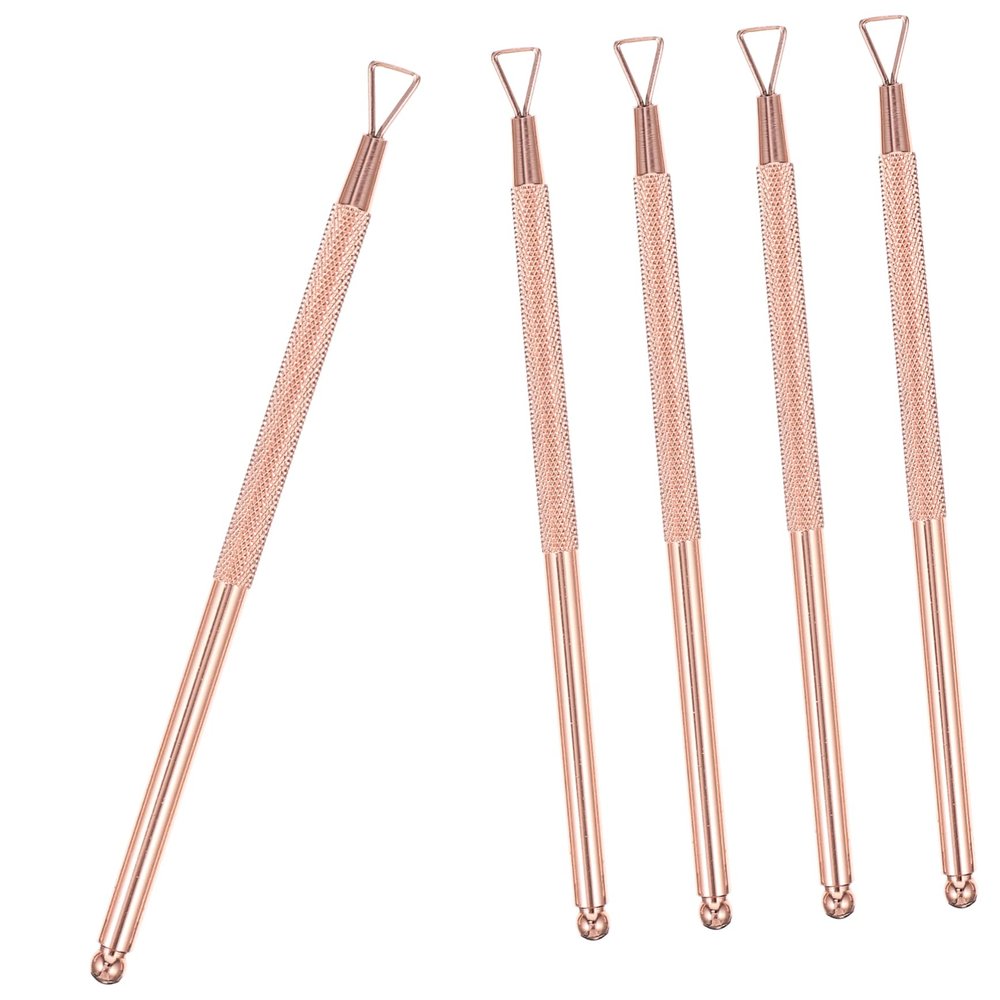 BIUDECO Stainless Steel Nail Cuticle Remover Set 5-Piece Manicure Tools for Fingernail Care Professional Nail Trimming and Dead Skin Pusher Travel-Friendly Design
