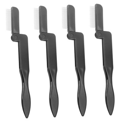 NOLITOY 4pcs Folding Eyebrow Comb Brow Brush Supplies Portable Makeup Tools Eyebrow Shaping Brush