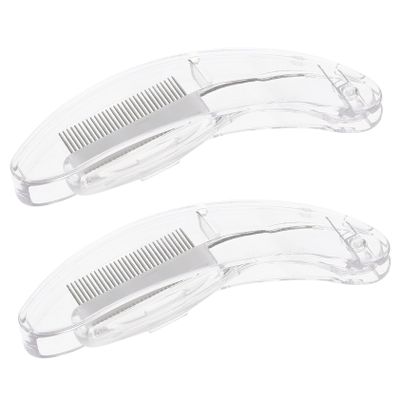 FRCOLOR 2pcs Eyebrow Brush Lash Separator Tool Wide Tooth Comb Curly Hair Makeup Tool for Lashes Brows