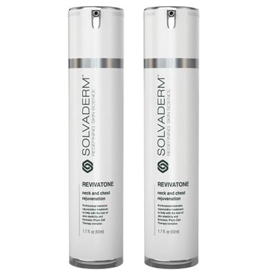Solvaderm Revivatone Intensive Neck and Chest Repair Complex with a Dual-Peptide Blend, Repairs Damage and Enhances Resilience, Tightening and Firming Loose Skin (Pack of 2)