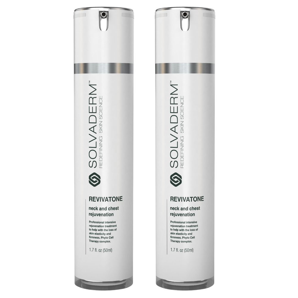 Solvaderm Revivatone Intensive Neck and Chest Repair Complex with a Dual-Peptide Blend, Repairs Damage and Enhances Resilience, Tightening and Firming Loose Skin (Pack of 2)