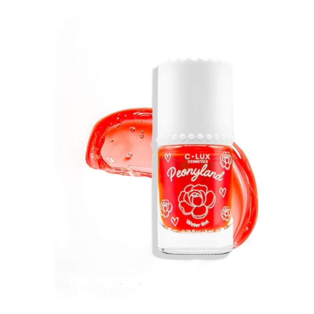 C-LUX Peonyland Water Tint Cosmetics  2-in-1 Lip and Cheek Stain, Lightweight, Hydrating, Long-Lasting, Waterproof, Kiss-Proof, Paraben-Free  Sweet Caramel (Warm Nude Tone)