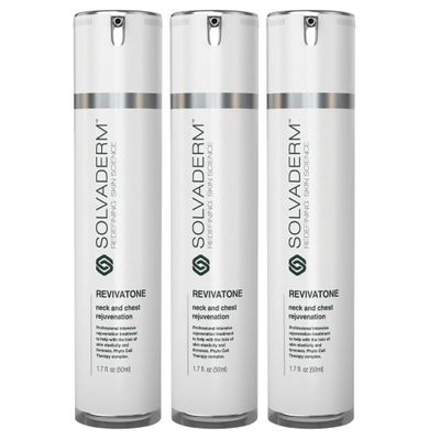 Solvaderm Revivatone Intensive Neck and Chest Repair Complex with a Dual-Peptide Blend, Repairs Damage and Enhances Resilience, Tightening and Firming Loose Skin (Pack of 3)