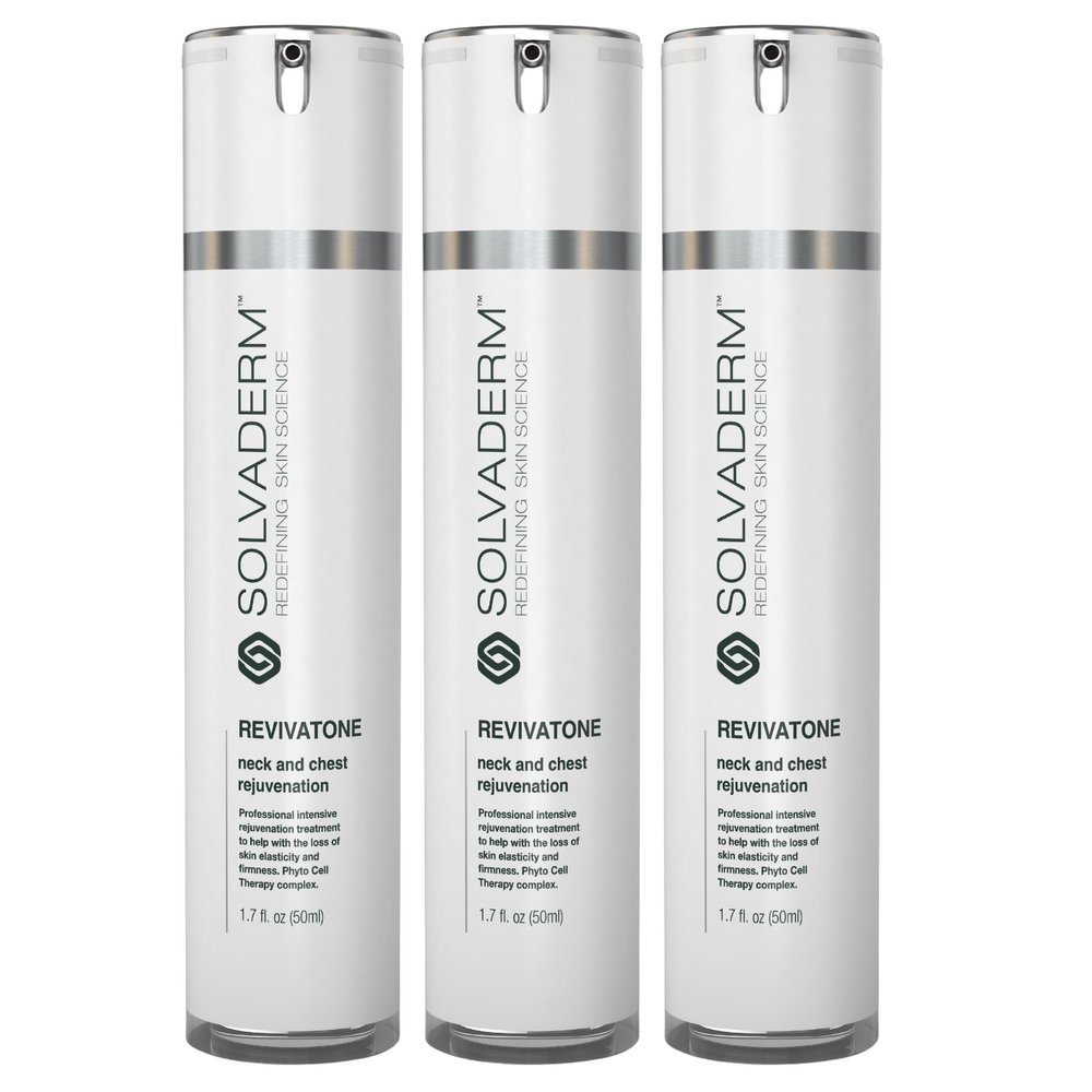 Solvaderm Revivatone Intensive Neck and Chest Repair Complex with a Dual-Peptide Blend, Repairs Damage and Enhances Resilience, Tightening and Firming Loose Skin (Pack of 3)