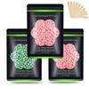 Wax Beads for Hair Removal 10.5oz (300g), Auperwel Hard Wax Beads Beans for Sensitive Skin Brazilian Waxing, Face, Bikini, Eyebrow, Legs, Painless for Women Men, 3 packs Kit with 10 Sticks view 1