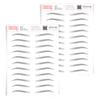 2 Pack Temporary Eyebrow Tattoos Waterproof Eyebrow Stickers, False Tattoos Hair Like Peel Off Instant Transfer Brows For Women And Men | Natural Strokes, Shaping (classic, gray) view 1