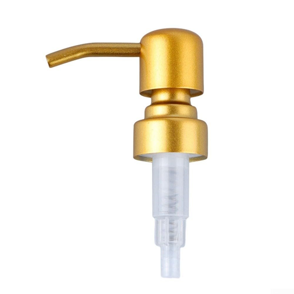 EoxinDm Soap Dispenser Lids,soap Dispenser Pump, Soap Dispenser for Kitchen Sink, Stainless Steel Pump Head Push Type Lotion Pump Head 28/400 Thread Press Head(Gold)