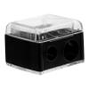 FRCOLOR Double Hole Eyebrow Pencil Sharpener Makeup Pencil Sharpener for Eyeliner Easy to Use Carry view 1