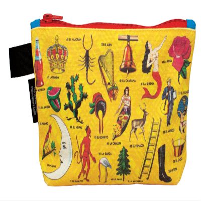 The Unemployed Philosophers Guild Lotera Bag - With Iconic Illustrations, 9" Canvas Zipper Pouch for Pencils, Tools, Cosmetics, Toiletries and More