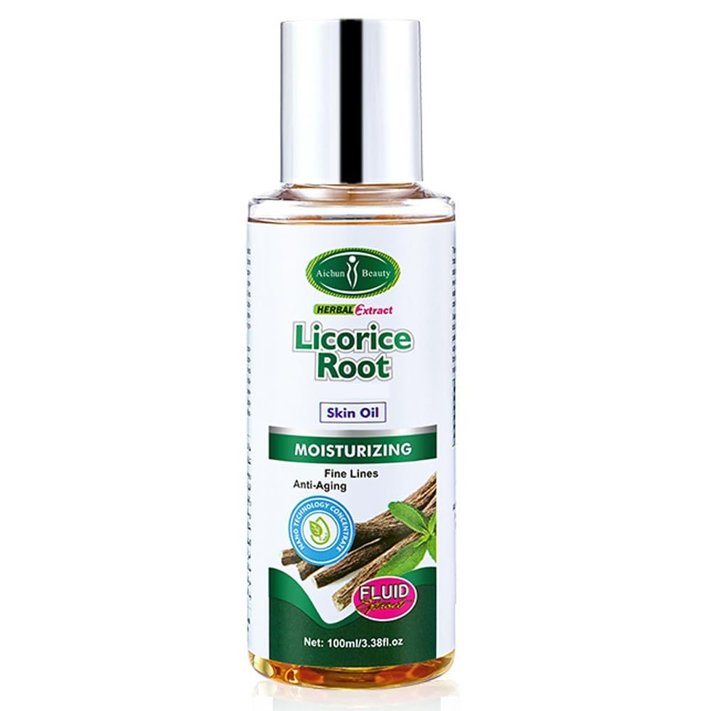 AICHUN BEAUTY Licorice Root Moisturizing Body Skin Oil Fine Lines Spots Anti-Aging 100ml / 3.38fl.oz