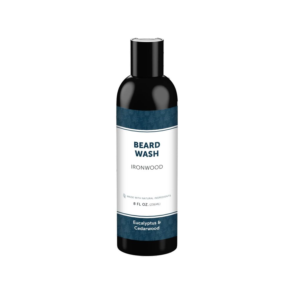 Detroit Grooming Co. Beard Wash  Deep Cleansing & Hydrating Beard Shampoo with Aloe Vera & Essential Oils - 8oz (Ironwood)