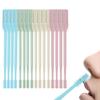 2-in-1 Nasal Hair Cutter, 360 Rotating Nose Hair Trimmer Sided Nose Hair Knife Nostril Hair Remover Tool,Manual Nose Hair Trimmer with Ear Picker for Women Men (C-12PCS) view 1