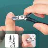 AFPSDLFJDLS Dark Green Stainless Steel Nail Scissors Manicure Cutters Nail Clipper Set Pedicure Care Tool Cuticle Nipper view 4