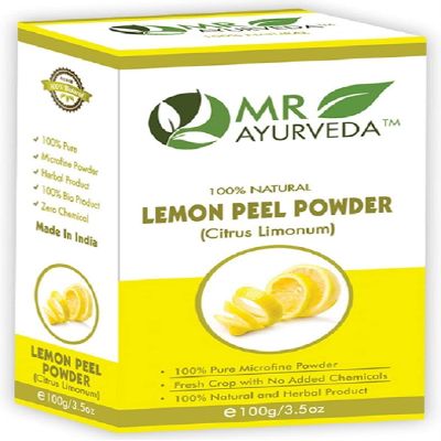 100% Organic Lemon Peel Powder | Lemon Peel Powder for Skin | Lemon Peel Powder for Face | Lemon Peel Powder for Hair, 100 Grams