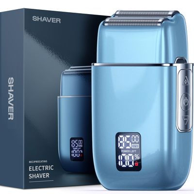 Electric Razor Electric Shaver for Men,Upgraded Foil Shaver with 3 Speeds, Double Floating Blade IPX7 Waterproof Wet/Dry LED Display USB Type C Rechargeable