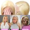 12 Inch 613 Blonde Bob Wig Human Hair 180 Density Straight Lace Front Wigs Human Hair Pre Plucked 613 Lace Front Wig Human Hair Short Blonde Wig 13x4 HD Lace Frontal Short Bob Wigs for Black Women view 3