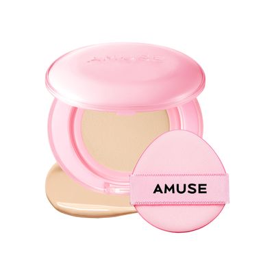 Amuse SEOUL Dew Power Vegan Cushion Foundation (1.5 NATURAL) | Dewy, glow, long-lasting, double coverage, clean beauty, lightweight, natural look, hydrating cushion