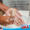 LOLA Classic Hand & Nail Wood Brush, 144 Pack, Heavy Duty 2 Sided Soft & Stiff Bristles, Cleans Hands, Fingernails, Feet & Toenails view 3