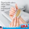LOLA Classic Hand & Nail Wood Brush, 144 Pack, Heavy Duty 2 Sided Soft & Stiff Bristles, Cleans Hands, Fingernails, Feet & Toenails view 4