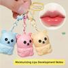 2 in 1 Keychain Bear Lip Lipstick, Cute Little Bear Lip Balm for Children, Lip Repair Stick, Anti-dry Anti-crack Moisturizing Lip Care, Portable Kids Fruity Flavored Lip Balm with Keychain (3pcs) view 3