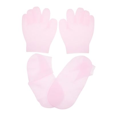 Baluue 2pairs Moisturizing Gel Socks and Gloves Set Hydrating Foot and Hand Masks for Overnight Treatment Softening and Repairing for Dry for Spa Use