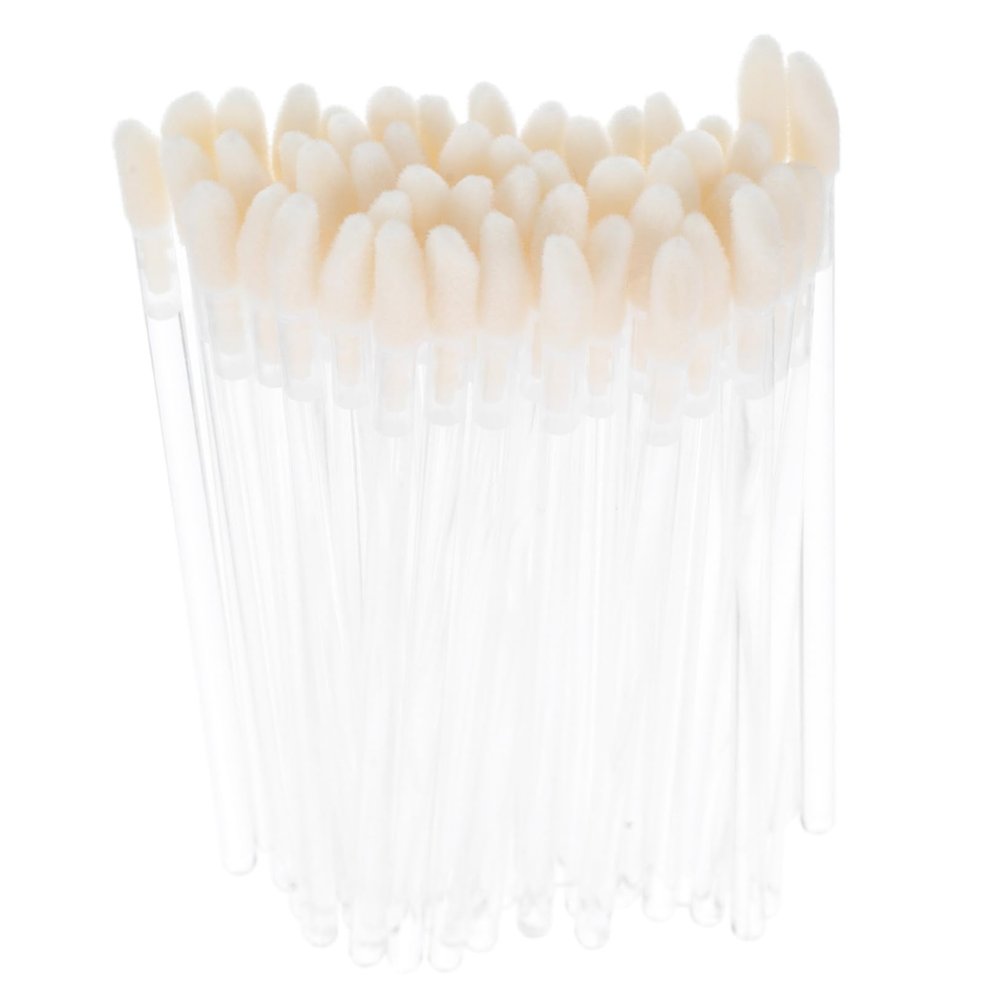 HAPINARY 100pcs Professional Makeup Supplies Lip Brush Retractable Lip Scrubber Exfoliator Brush