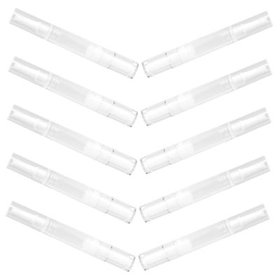 SKISUNO 10pcs Transparent Twisting Pens Refillable Lip Gloss Applicator Brush Tip Leak Cosmetic Tubes for Liquid Perfume Nail Oil Portable Container for Travel
