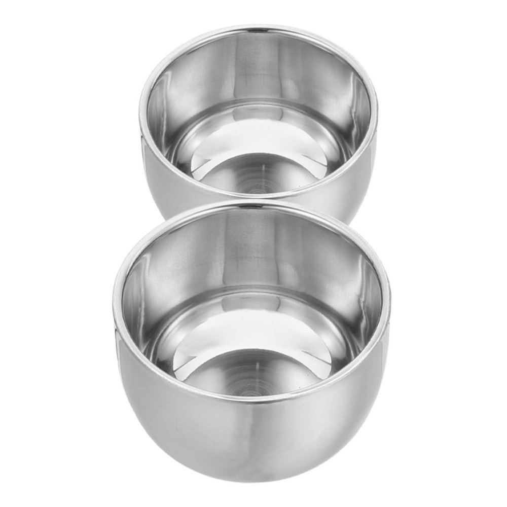Baluue 2pcs Men's Shaving Bowl Heat Insulation Shave Soap Cup Shaving Cream Lather Mug
