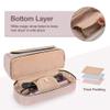 Yarwo Carrying Case Compatible with Shark Flexfusion HD641S/HD642S, Double Layers Hanging Travel Bag for FlexFusion Hair Straightener & Powerful Hair Dryer and Hair Styler Attachments, Dusty Rose view 3