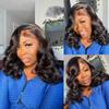 13x4 Bob Body Wave Lace Frontal Wig Human Hair Wigs 150% Density Brazilian Remy Hair Short Bob Lace Wig Pre Plucked HD Lace Front Wig Glueless Natural Hairline Wig 14Inch view 2
