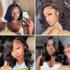 13x4 Bob Body Wave Lace Frontal Wig Human Hair Wigs 150% Density Brazilian Remy Hair Short Bob Lace Wig Pre Plucked HD Lace Front Wig Glueless Natural Hairline Wig 14Inch view 3