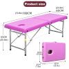 DKPLOE Foldable Massage Table Portable, Strong Load-Bearing Capacity No Installation Required Lash Bed, Easy to Carry Space-Saving Suitable for Beauty Salons Massage Parlors(Pink) view 2