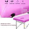DKPLOE Foldable Massage Table Portable, Strong Load-Bearing Capacity No Installation Required Lash Bed, Easy to Carry Space-Saving Suitable for Beauty Salons Massage Parlors(Pink) view 3