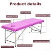 DKPLOE Foldable Massage Table Portable, Strong Load-Bearing Capacity No Installation Required Lash Bed, Easy to Carry Space-Saving Suitable for Beauty Salons Massage Parlors(Pink) view 4