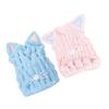 Baluue 2pcs Long Hair Fast Drying Towel Hat Cat Ear Design Absorbent Hair Drying Cap for Bathroom view 1