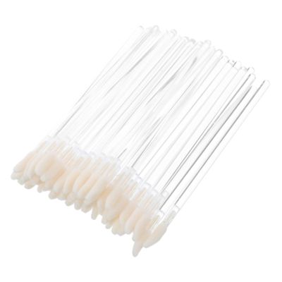 FRCOLOR 100pcs Retractable Lip Brushes Fan Brushes for Esthetician Professional Makeup Tools